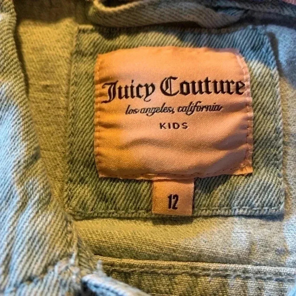 Juicy Couture Little girls Blue Jean Jacket Size 12 - Picture 2 of 4